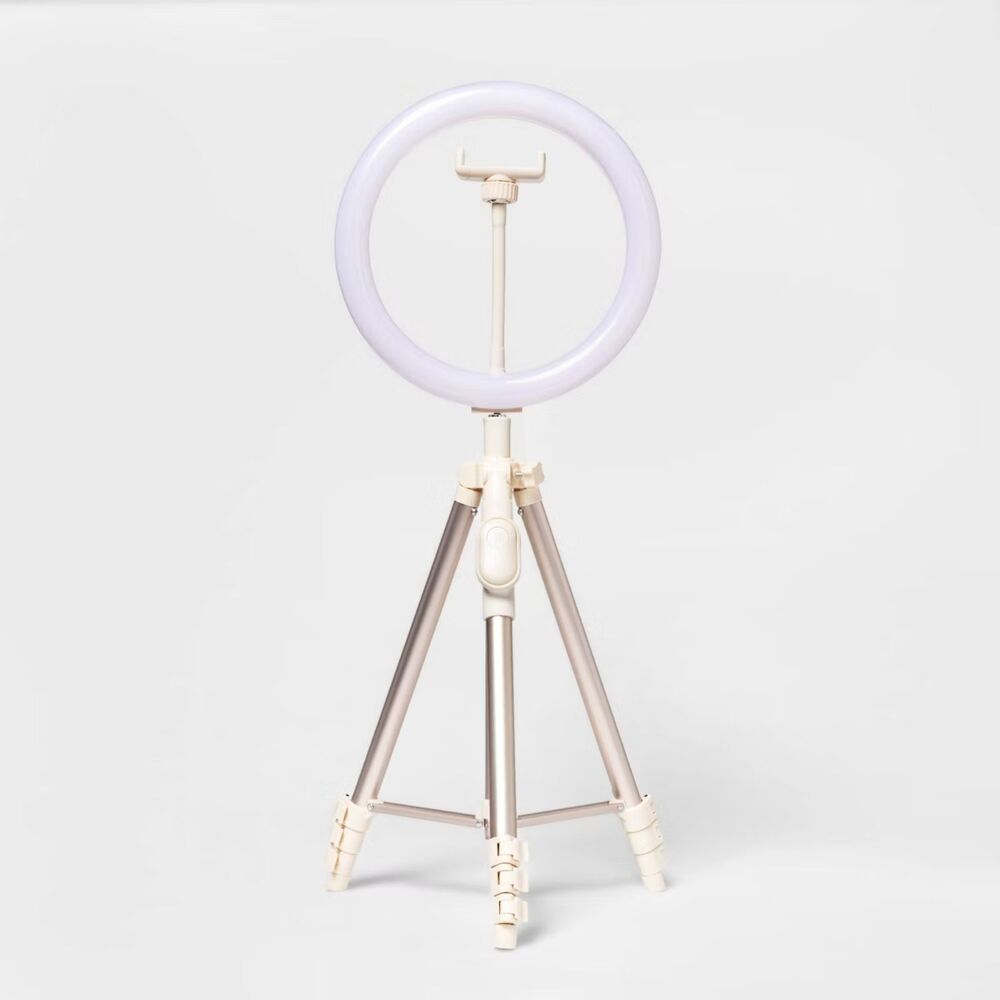 Ring Light with Tripod - Stone White